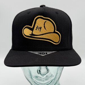 Kamel 301 El Mayo Trucker Hat Snapback Cap Black with Sombrero Patch One Size